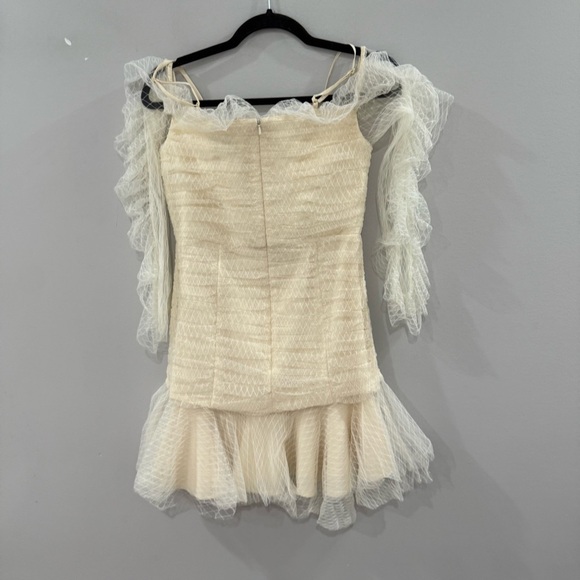 Alice McCall Dress All Things Nice Mini Lace in Cream - Picture 9 of 10